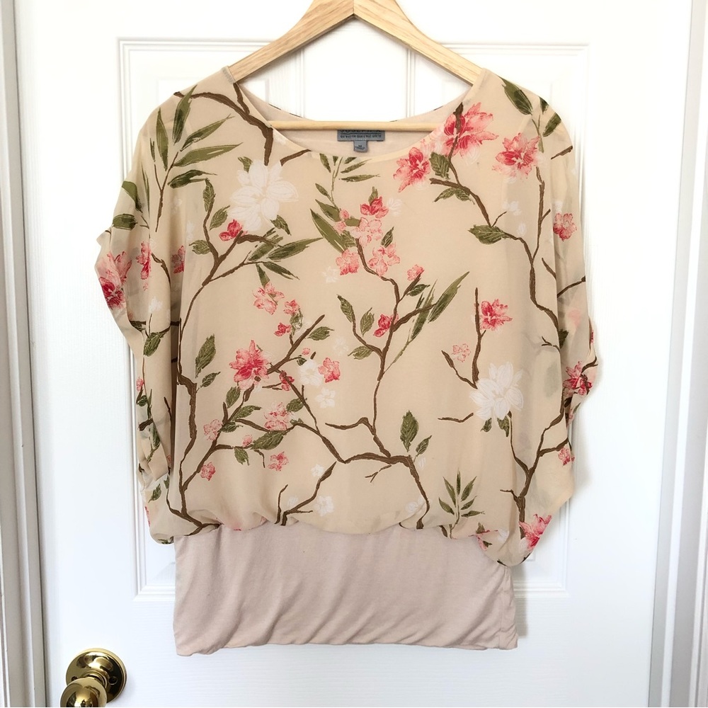 Joseph A Floral Blouse Sz M